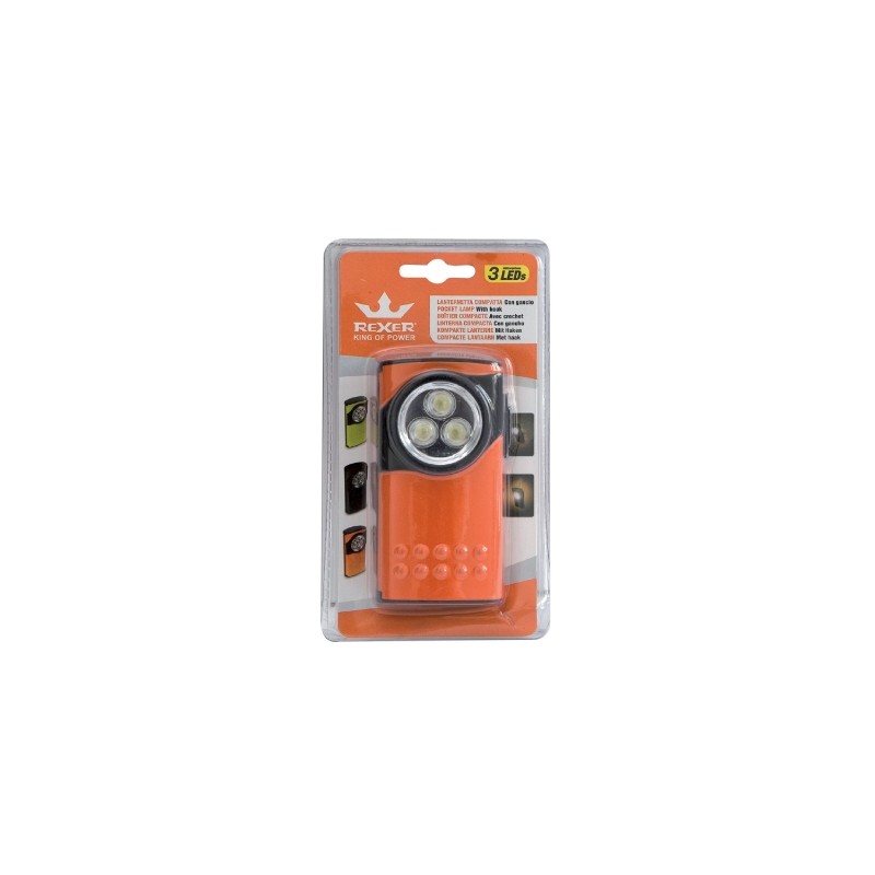 Rexer Torche de poche plate 3 Led