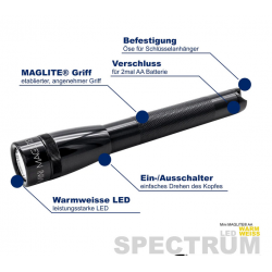 Maglite Lampe Torche SPECTRUM LED blanc SP22SZ7 2 Piles Type-AA - Image 4