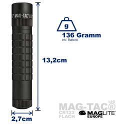 Maglite Lampe Torche LED MAG-TAC SG2LRE6  - Noir - 1 Pile Type CR123 - Image 4