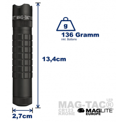 Maglite Lampe Torche MAG TAC LED SG2LRA6 coloris noir - Tête crenelée - livrée en blister - Image 5