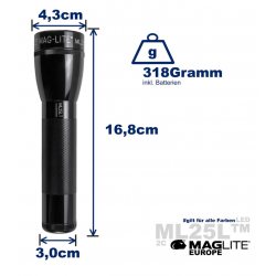 Maglite Lampe Torche ML25LT 2 PILES C LED GRIS - Image 2