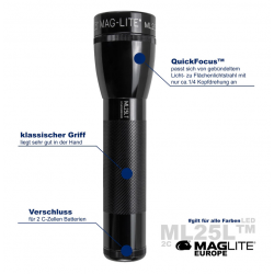 Maglite Lampe Torche ML25LT 2 PILES C LED GRIS - Image 3