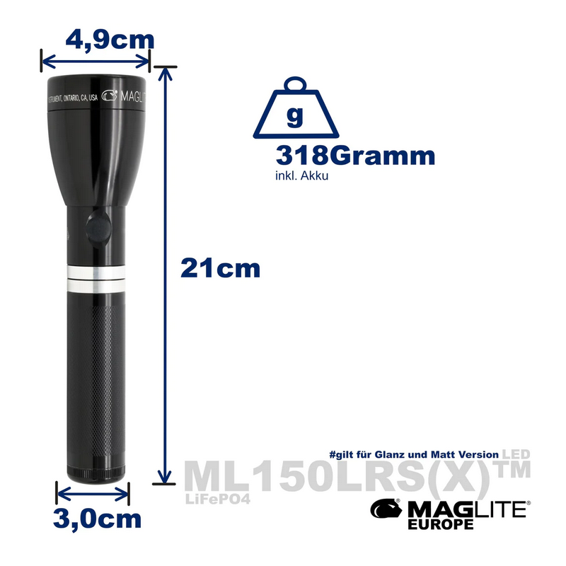 Maglite Lampe torche LED Rechargeable ML150LRS