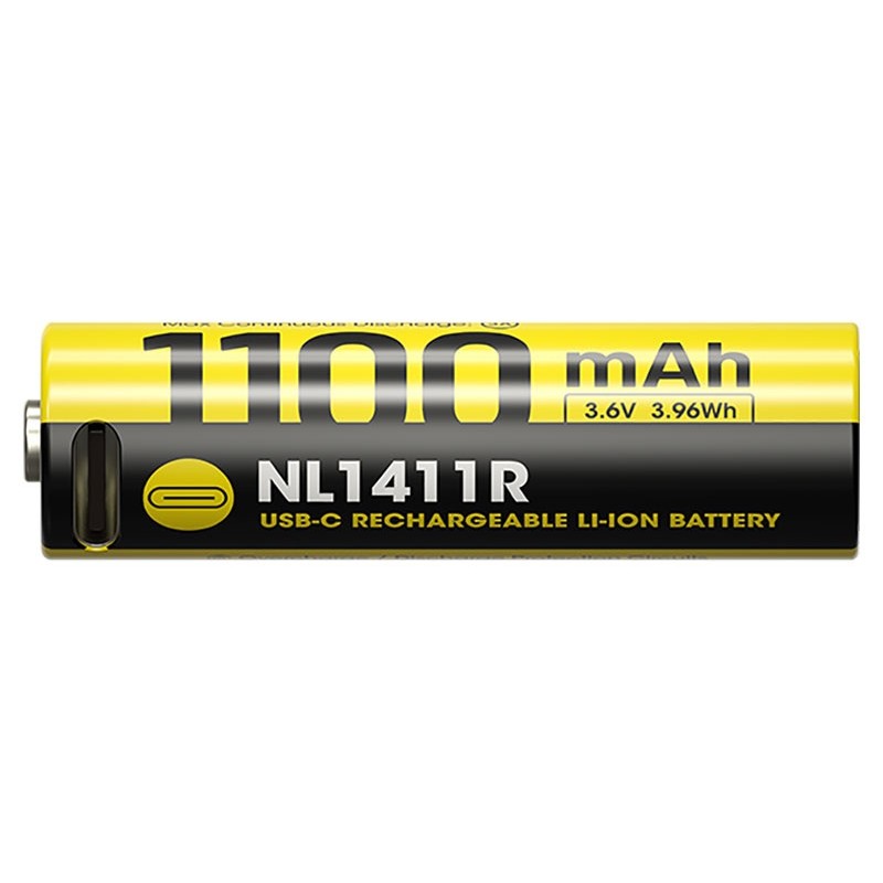 Nitecore Accu li-ion 14500 - capacité 1100mah