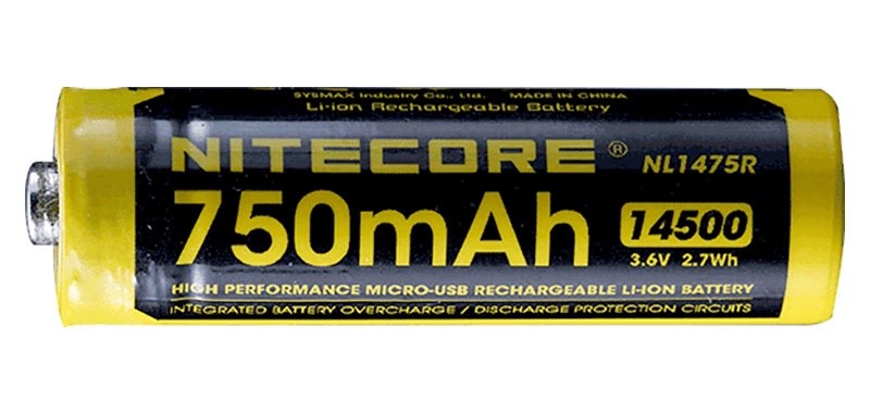 Nitecore Accu li-ion 14500 - 750mah