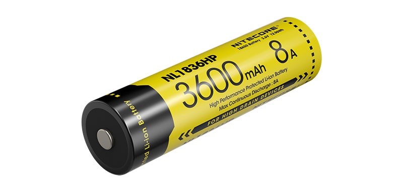 Nitecore Accus li-ion 18650 high discharge - 3600mah