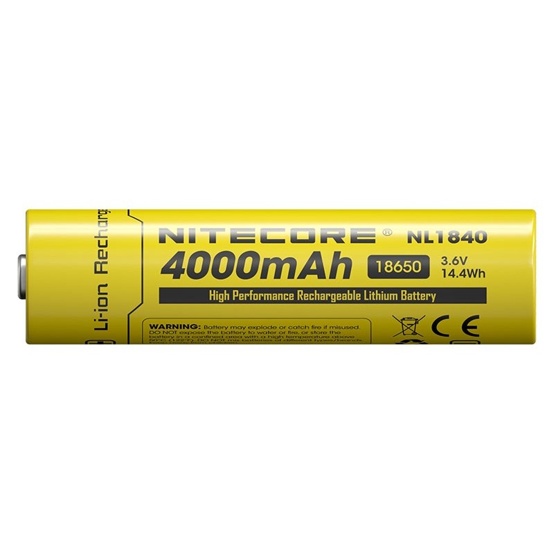 Nitecore Accu li-ion 18650 - capacité 4000mah