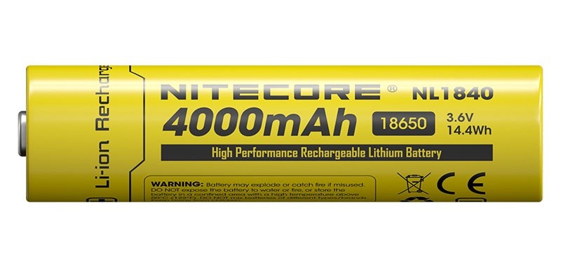 Nitecore Accu li-ion 18650 - capacité 4000mah