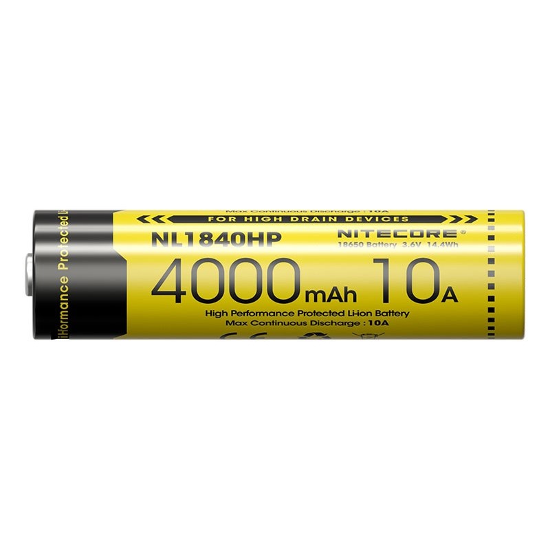 Nitecore Accu li-ion 18650 hautes performances 10a - capacité 4000mah