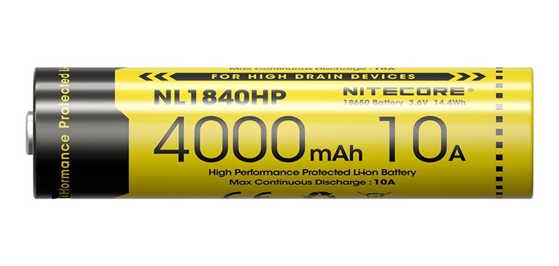 Nitecore Accu li-ion 18650 hautes performances 10a - capacité 4000mah