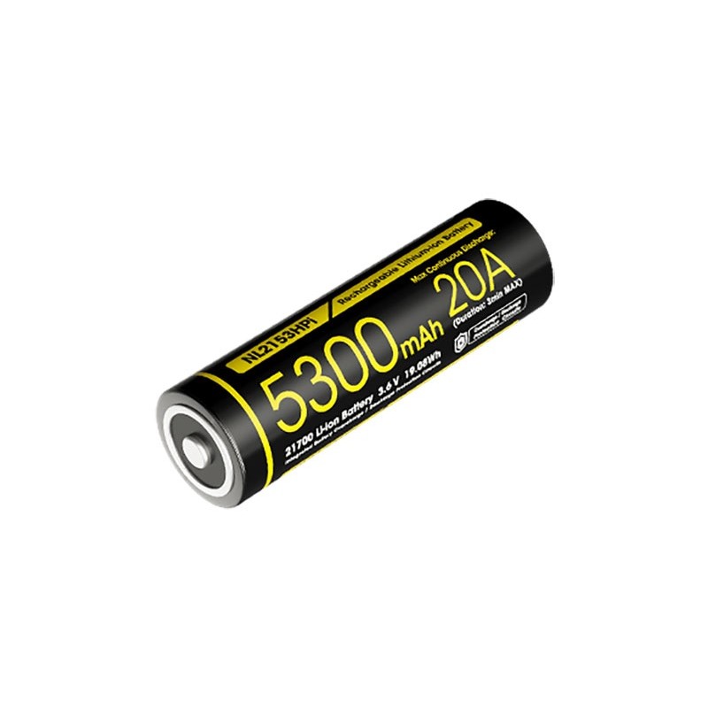 Nitecore Accus li-ion 21700i haute performance