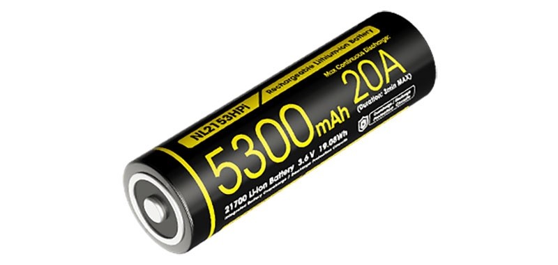 Nitecore Accus li-ion 21700i haute performance