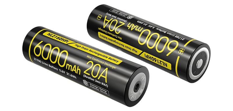 Nitecore Batterie rechargeable 21700 li-ion haute performance